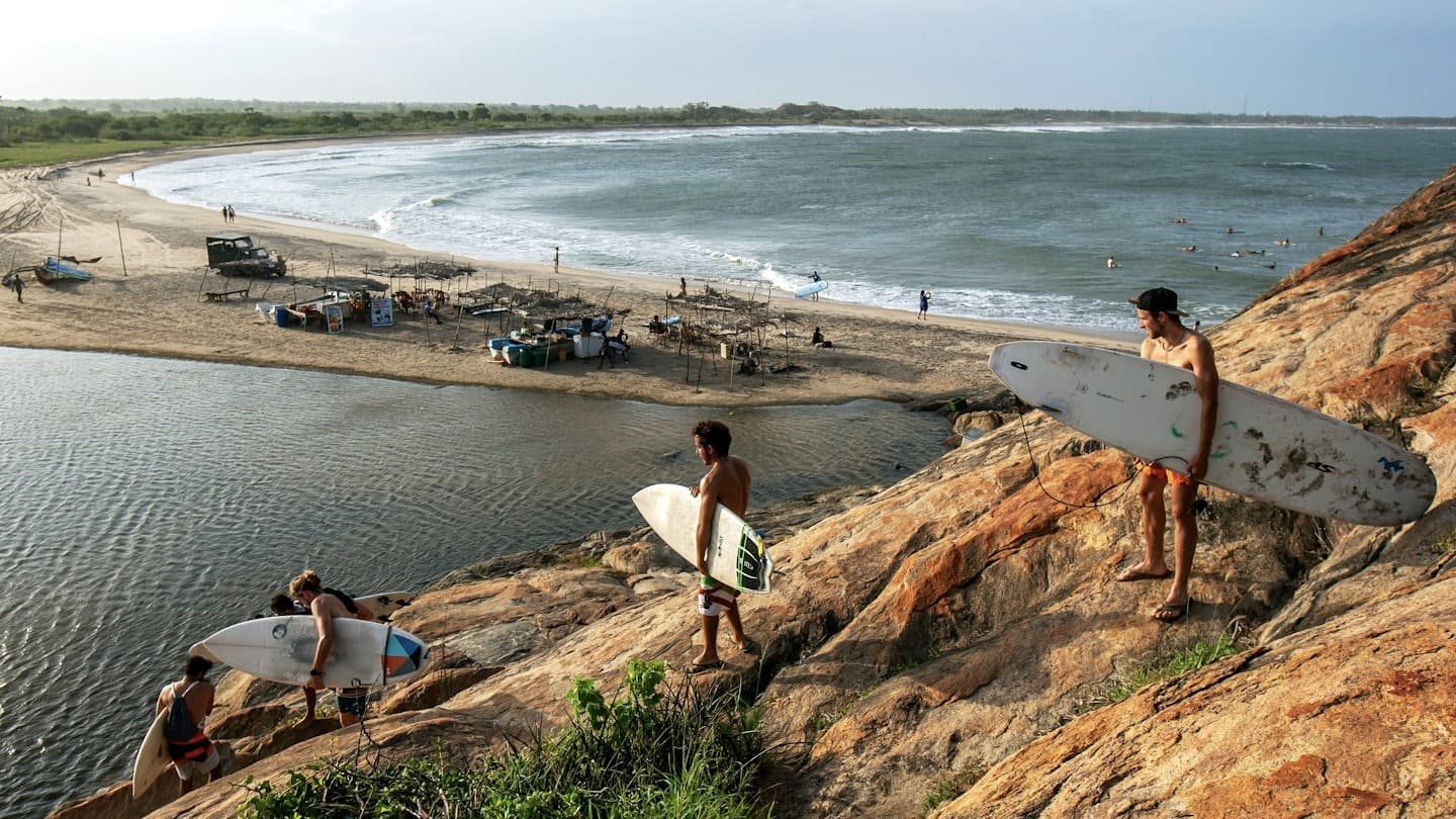 Kabalana surf break — reef point break near Ahangama